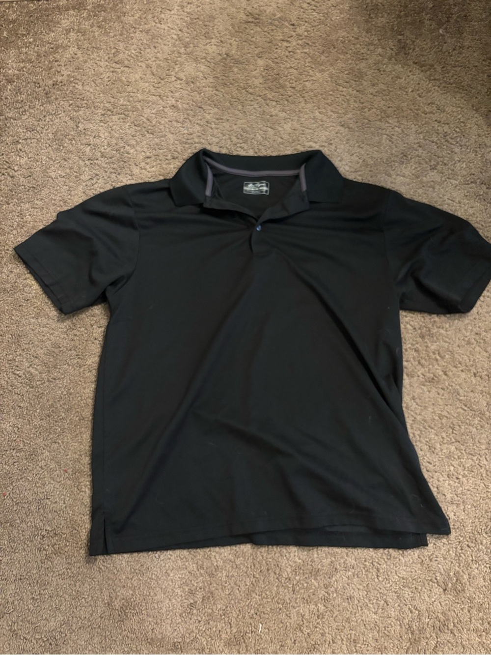 Hogan Men's Black Polo Shirt with Subtle Collar Detail